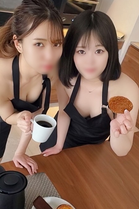 FC2-PPV-3048624 – * Until 7/15 * 4P continuous creampie A delicate black-haired girl and a big-breasted anime voice colleague cafe clerk